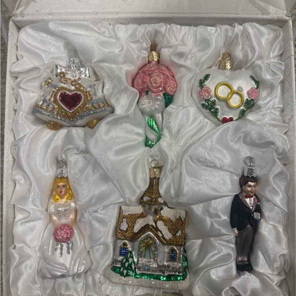 NEW Old World Christmas Wedding Ornament Set - Picture 2 of 4
